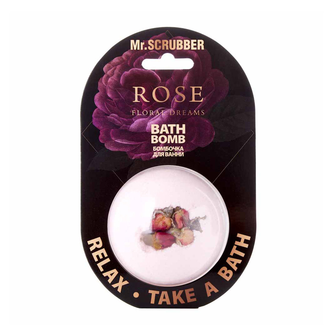 Бомба для ванни Mr.Scrubber Rose Floral Dreams Bath Bomb, 200 г